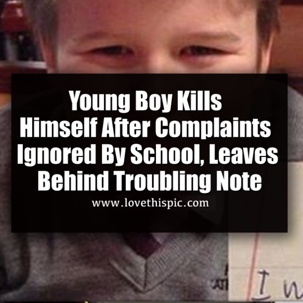 13-Year-Old Boy Commits Suicide After He Claims School 'Didn't Do Anything' to Stop His Bullies, Leaves Troubling Note