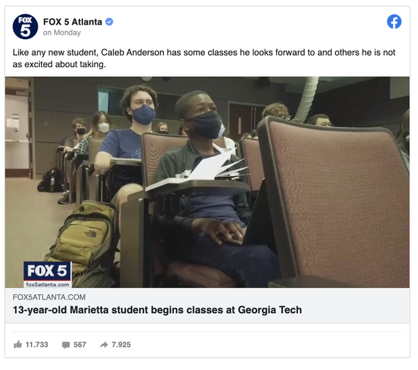 13-year-old boy ‘genius’ begins first day of class at Georgia Tech –‘They’re just average classes’ - picture 2