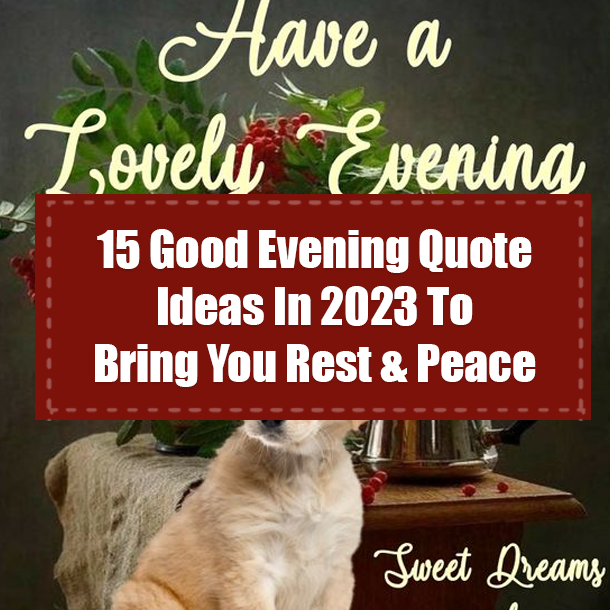 15 Good Evening Quote Ideas In 2023 To Bring You Rest & Peace