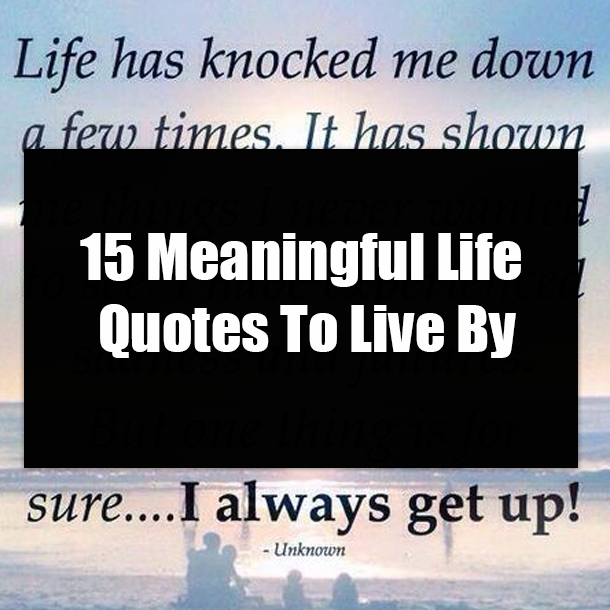 15 Meaningful Life Quotes To Live By