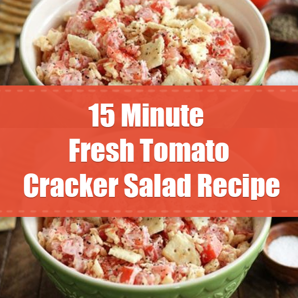 15 Minute Fresh Tomato Cracker Salad Recipe