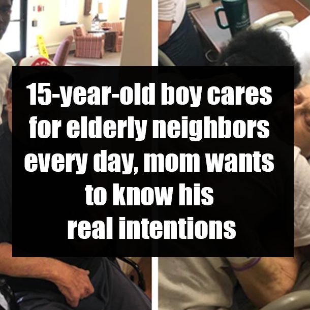 15-year-old boy cares for elderly neighbors every day, mom wants to know his real intentions
