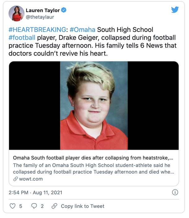 16-year-old dies after collapsing from ‘heat stroke’ during football practice: ‘He had his whole life ahead of him’ - picture 4