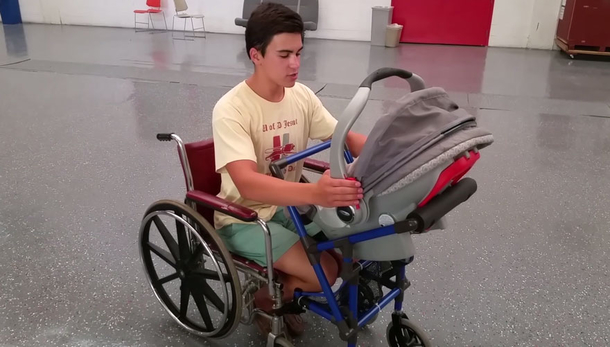 16-Year-Old Genius Creates Stoller Wheelchair So Paralyzed Mother Can Go Outside With Her Baby (Video) - picture 2