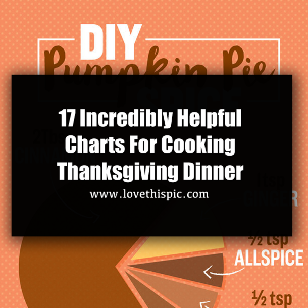 17 Incredibly Helpful Charts For Cooking Thanksgiving Dinner