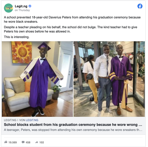 18-year-old High school student stopped from attending graduation because of his shoes – until this teacher steps in - picture 2