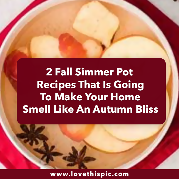 2 Fall Simmer Pot Recipes That Is Going To Make Your Home Smell Like An Autumn Bliss
