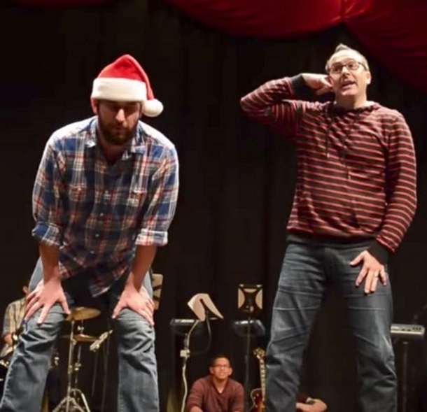 2 Guys Walk On Stage For Christmas Skit With An Unexpected Twist That'll Have You Laughing For Days - picture 5
