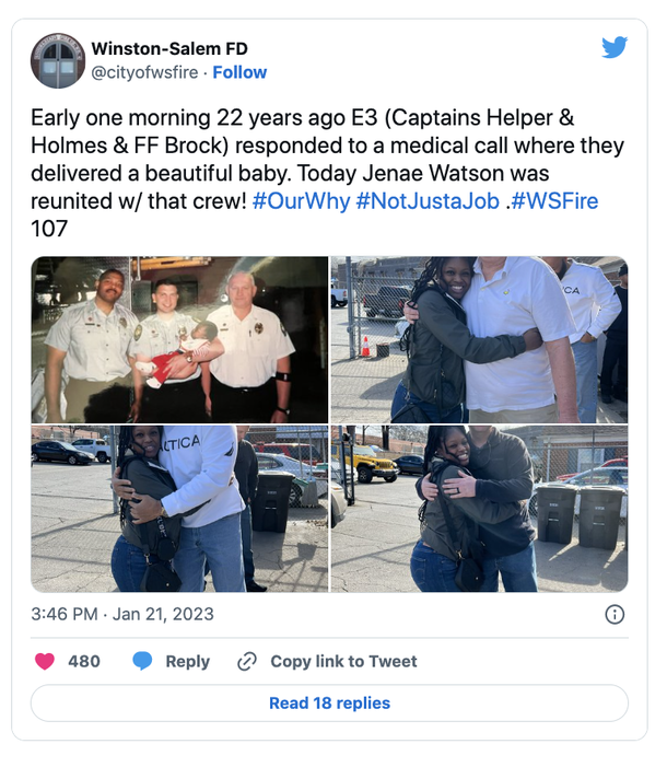 22-Year-Old woman reunites with firefighters who helped deliver her as a baby 22 years ago - picture 2