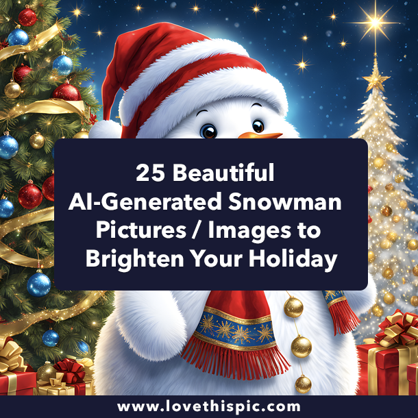 25 Beautiful AI-Generated Snowman Pictures / Images to Brighten Your Holiday