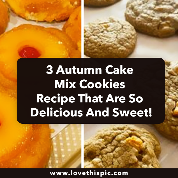 3 Autumn Cake Mix Cookies Recipe That Are So Delicious And Sweet!