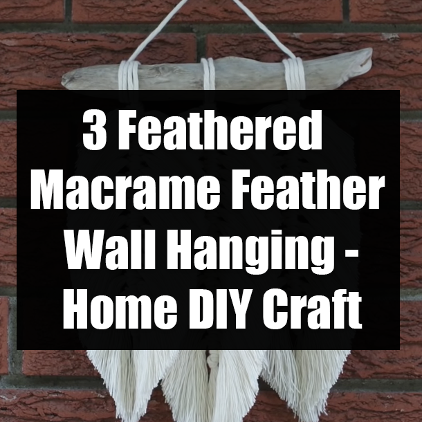 3 Feathered Macrame Feather Wall Hanging - Home DIY Craft