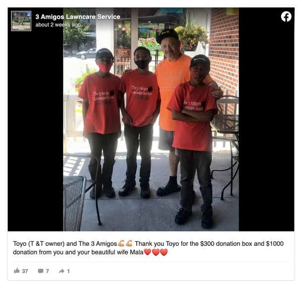 3 Kid brothers start their own business mowing lawns to help their community, so inspiring! - picture 2