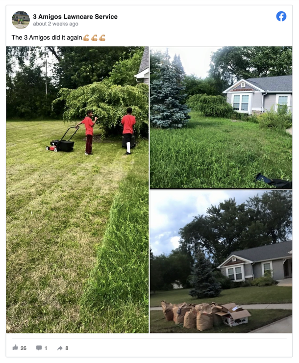 3 Kid brothers start their own business mowing lawns to help their community, so inspiring! - picture 3