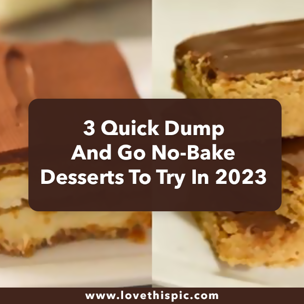 3 Quick Dump And Go No-Bake Desserts To Try In 2023