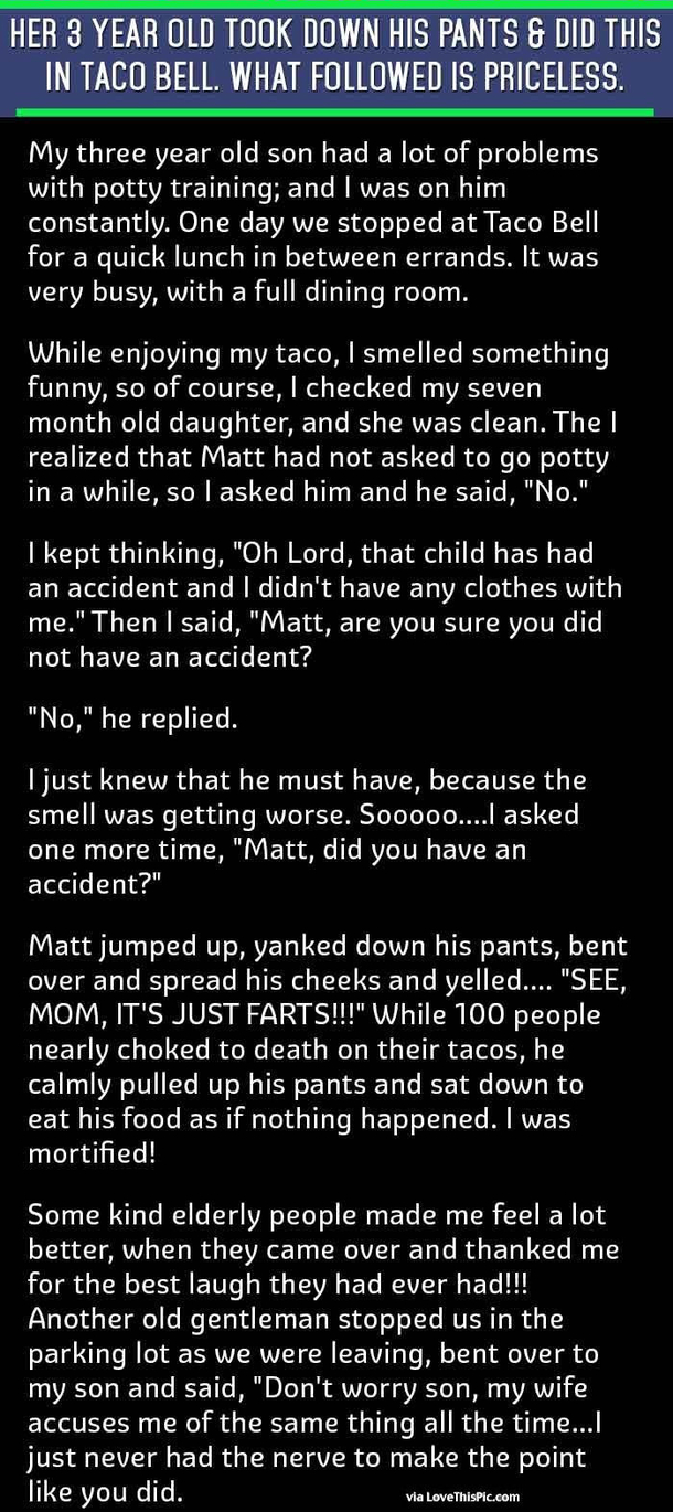 3 Year Old Shocks His Mom By Doing This At Taco Bell. This Is Priceless.
