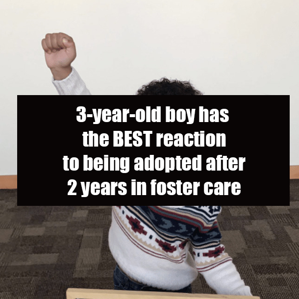 3-year-old boy has the BEST reaction to being adopted after 2 years in foster care