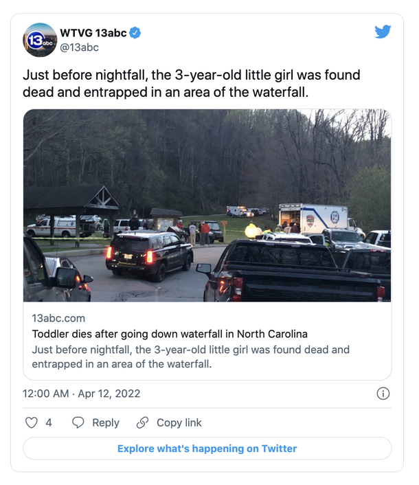 3-year-old passes away after being swept over 400-foot waterfall on family trip – send prayers - picture 2