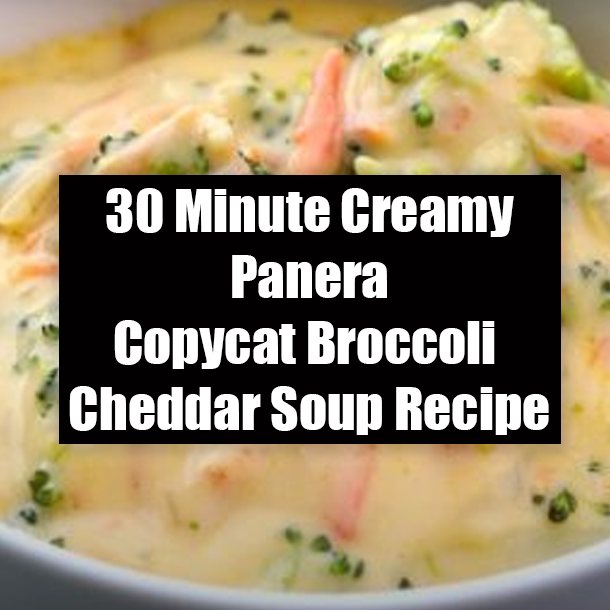 30 Minute Creamy Panera Copycat Broccoli Cheddar Soup Recipe