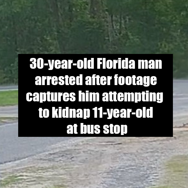 30-year-old Florida man arrested after footage captures him attempting to kidnap 11-year-old at bus stop
