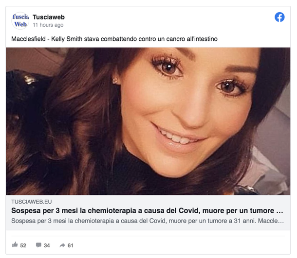 31-Year-Old Mother passes away after cancer treatment stops due to coronavirus pandemic - picture 2