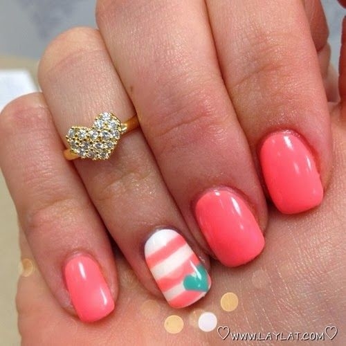 Girly DIY Acrylic Nail Designs