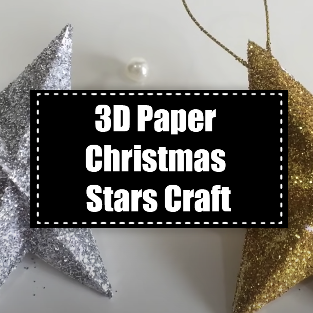3D Paper Christmas Stars Craft