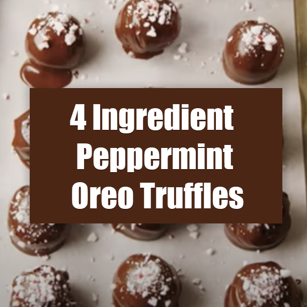 4 Ingredient Peppermint Oreo Truffles
