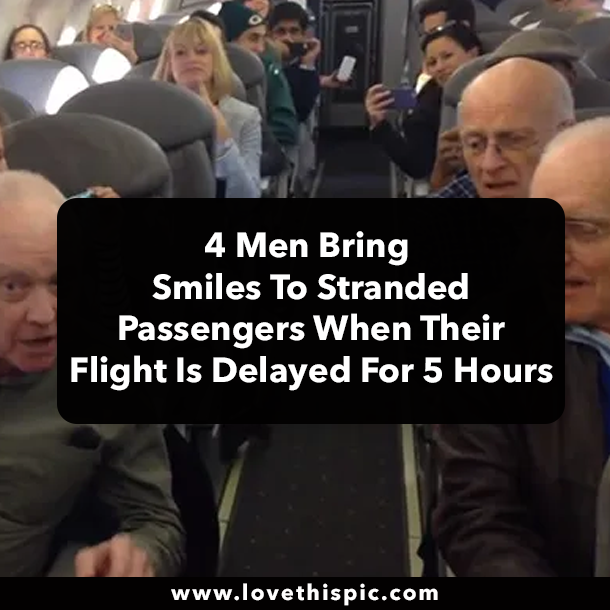 4 Men Bring Smiles To Stranded Passengers When Their Flight Is Delayed For 5 Hours