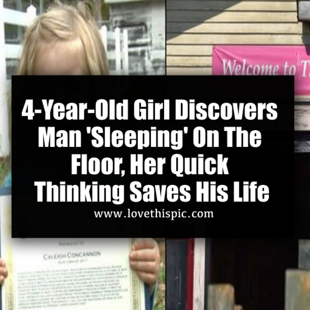 4-Year-Old Girl Discovers Man 'Sleeping' On The Floor, Her Quick Thinking Saves His Life