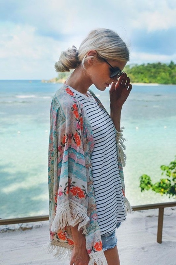 40 Summer Fashion Outfits With Kimonos - picture 11