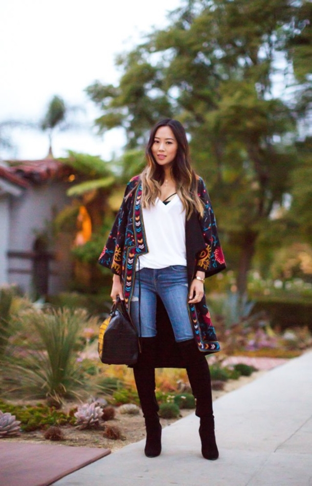 40 Summer Fashion Outfits With Kimonos - picture 13