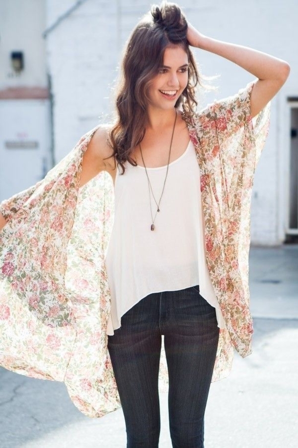 40 Summer Fashion Outfits With Kimonos - picture 36