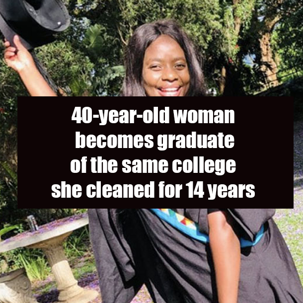 40-year-old woman becomes graduate of the same college she cleaned for 14 years