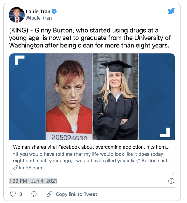 47-year-old Woman who was a meth addict at 12 and a felon, graduates from college after getting clean - picture 6