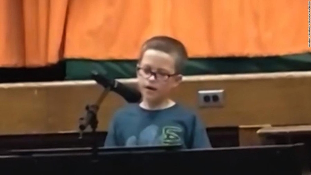 4th grade kid sings ‘Imagine’ at talent show – by the final note, tears fill the room - picture 2
