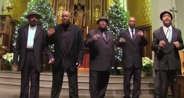 5 Sharp Guys Dressed In Black Church Steal The Show With Soulful ‘Stand By Me’ Harmonies - picture 3