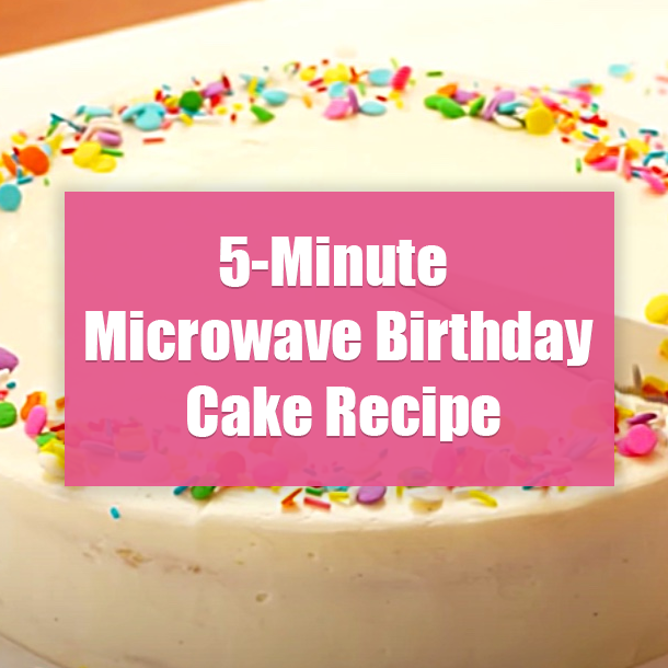5-Minute Microwave Birthday Cake Recipe