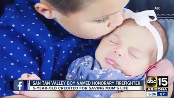 5-Year-Old boy, races to neighbor’s house with baby sister to ask for help after mom suffers seizure in the shower - picture 2