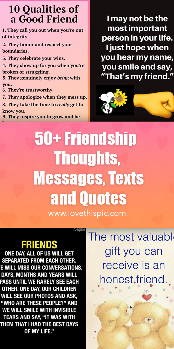 50+ Friendship Thoughts, Messages, Texts and Quotes - picture 11