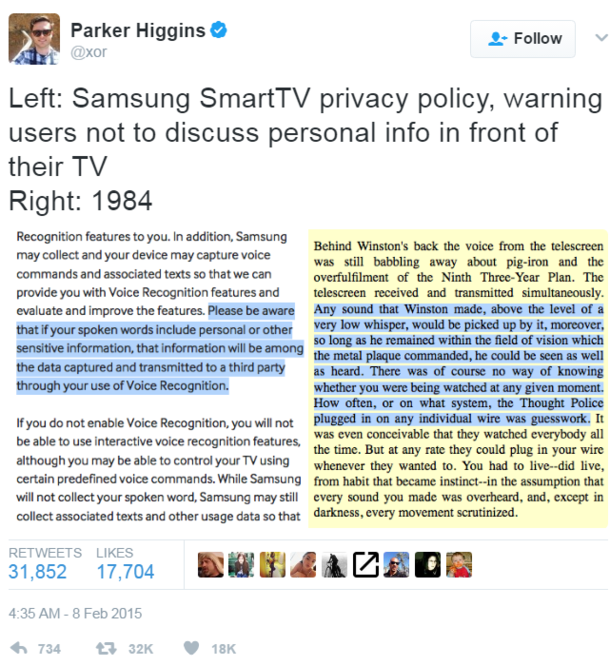 SAMSUNG WARNS CUSTOMERS NOT TO DISCUSS PERSONAL INFORMATION IN FRONT OF SMART TVS - picture 2