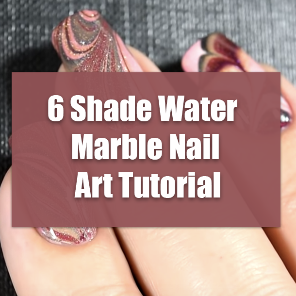 6 Shade Water Marble Nail Art Tutorial