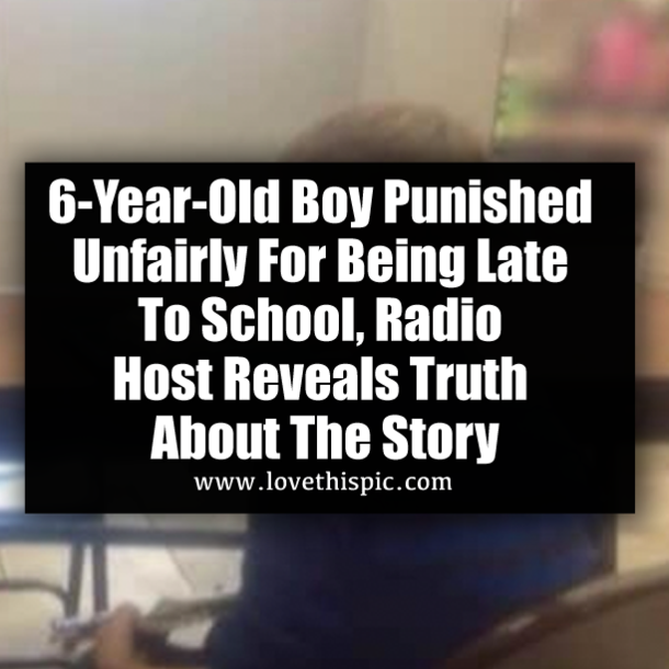 6-Year-Old Boy Punished Unfairly For Being Late To School, Radio Host Reveals Truth About The Story