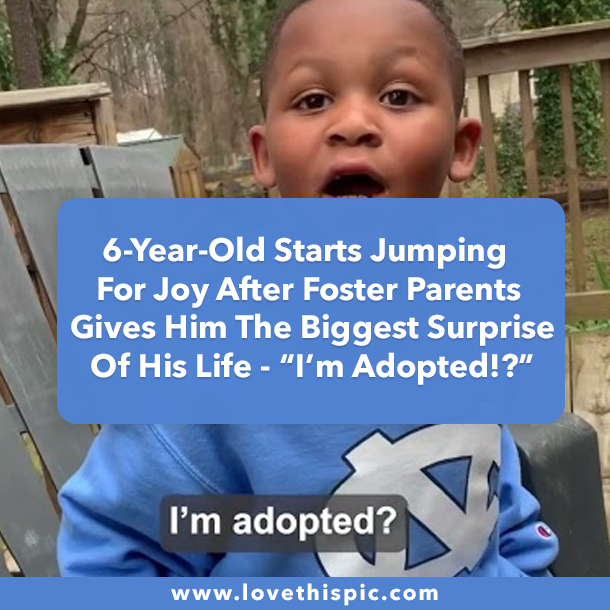 6-Year-Old Starts Jumping For Joy After Foster Parents Gives Him The Biggest Surprise Of His Life - “I’m Adopted!?”
