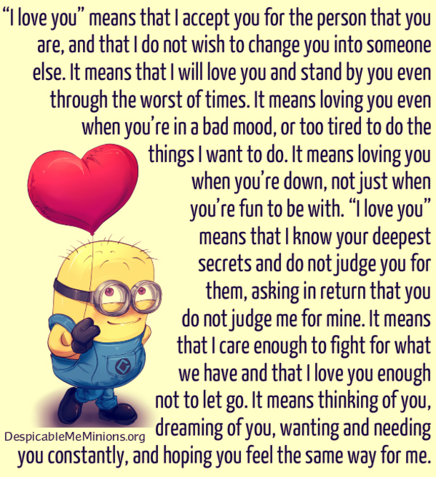 60 Valentine's Day Minion Quotes About Love - picture 25