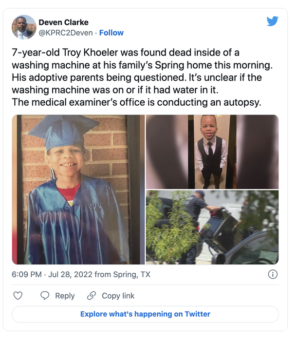 7-year-old boy found dead inside washing machine at home after adoptive parents reported him missing - picture 2