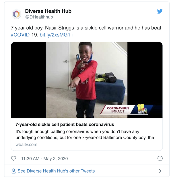 7-year-old boy suffering from sickle cell disease and pneumonia in both lungs survives COVID-19 - picture 2