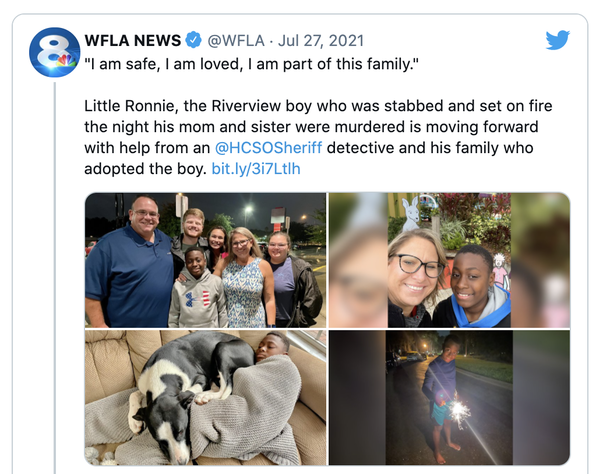 7-year-old boy who was stabbed and set on fire is adopted by the detective who responded to call -- “I am safe, I am loved” - picture 2