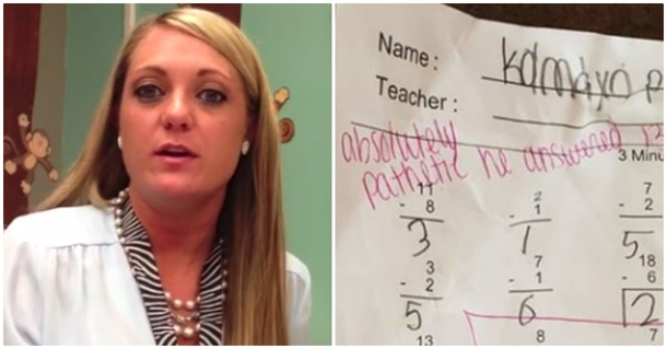 7-year-old gets math paper back with the words ‘absolutely pathetic’ written on it by teacher - picture 3