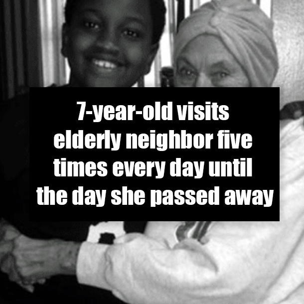7-year-old visits elderly neighbor five times every day until the day she passed away